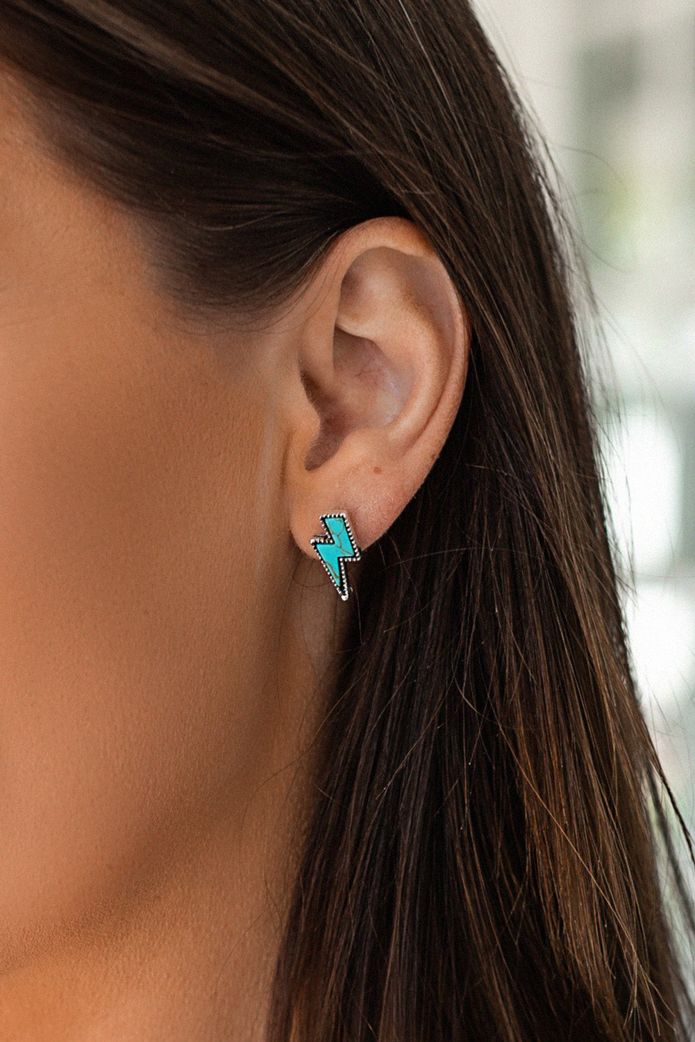 Green Three-piece Turquoise Stud Earrings Set