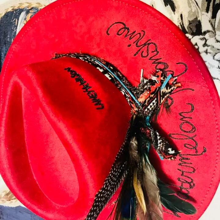 Watermelon Moonshine Burned Rancher Hat