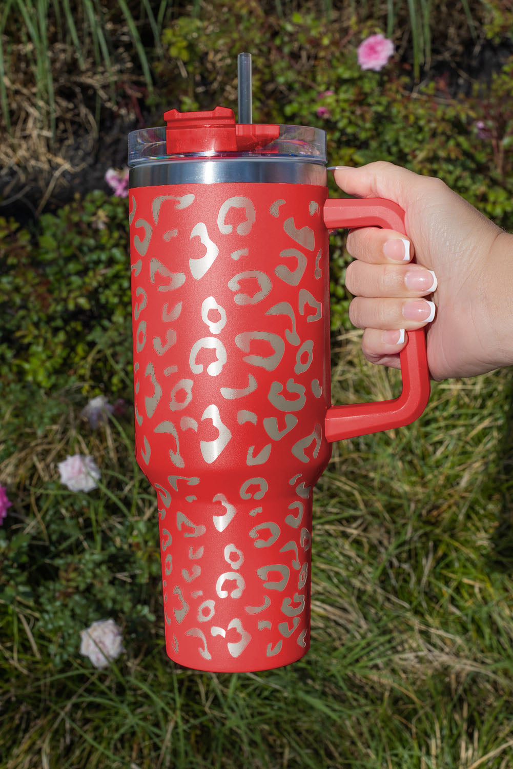 Red Leopard Spotted 304 Stainless Double Insulated Cup 40oz