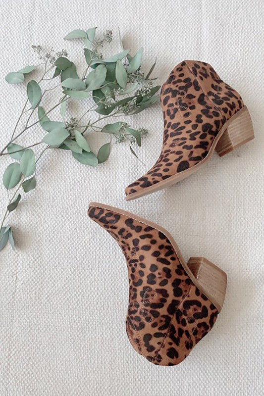 Western Leopard booties