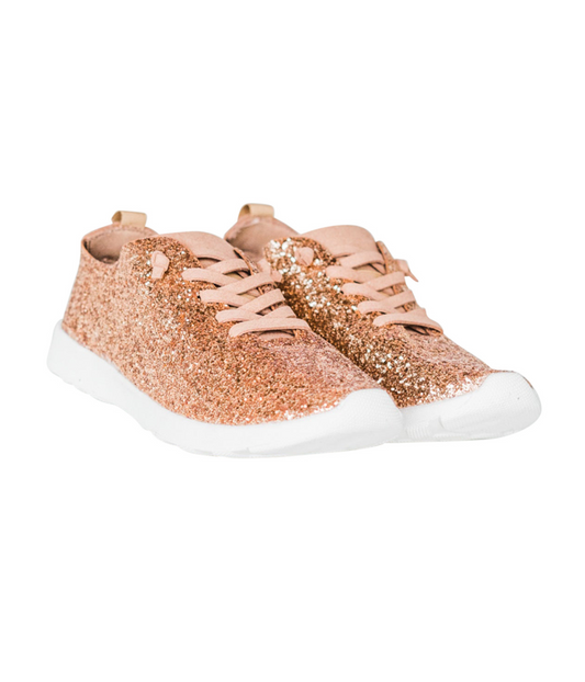 Mayo Glitter Sneaker in Rose Gold - Rural Haze