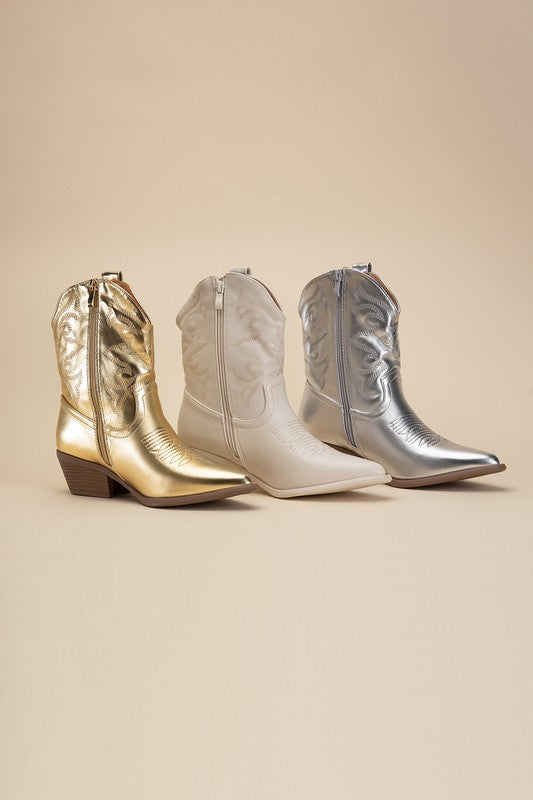 GOLD WESTERN BOOTIES