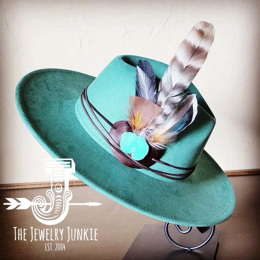 Boho Western Hat (Choice of Turquoise Hat Accent)