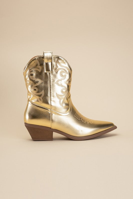 GOLD WESTERN BOOTIES