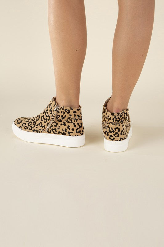 HIGH TOP LEOPARD SNEAKERS