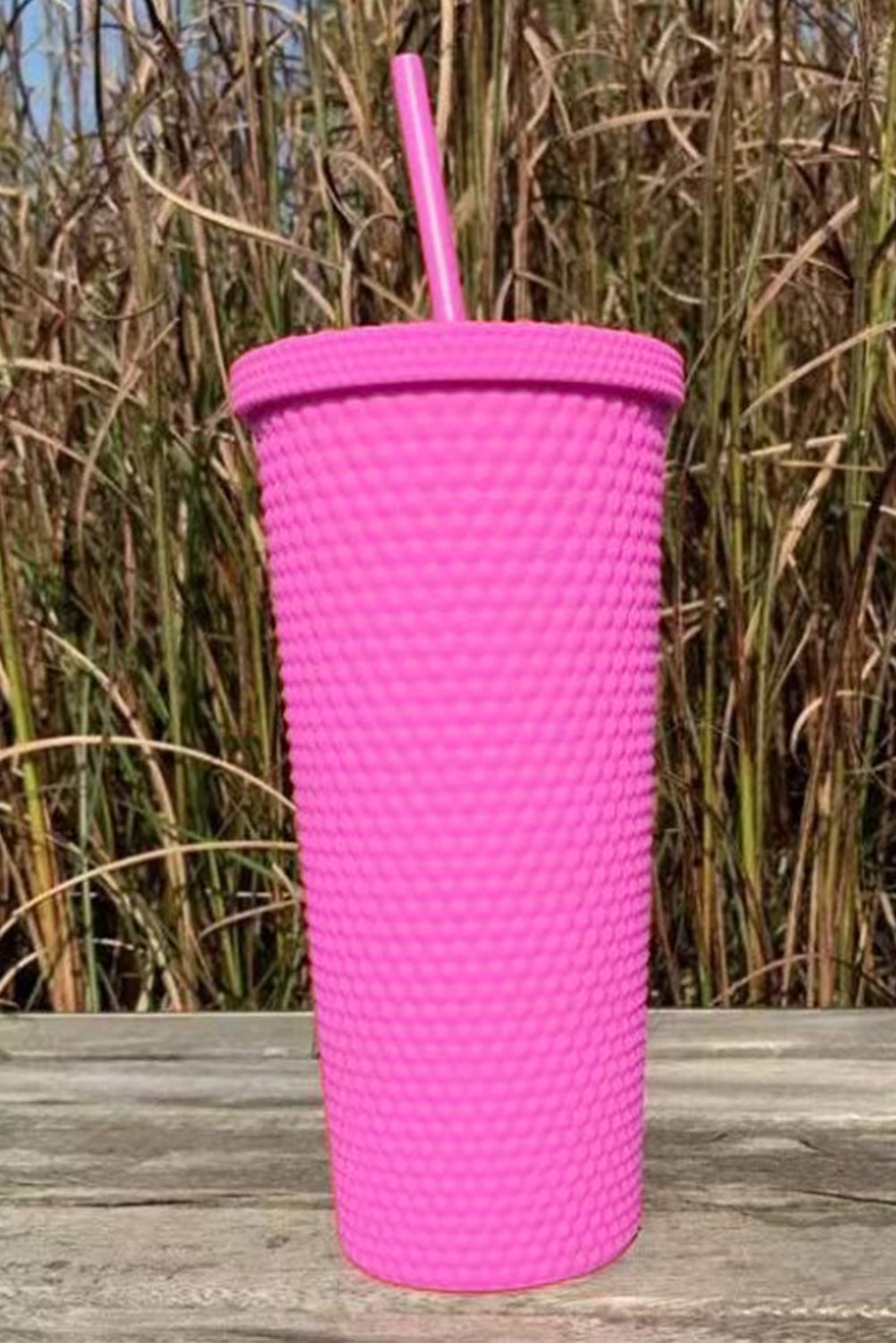 Red Reusable Matte Diamond Tumbler Cup 24oz