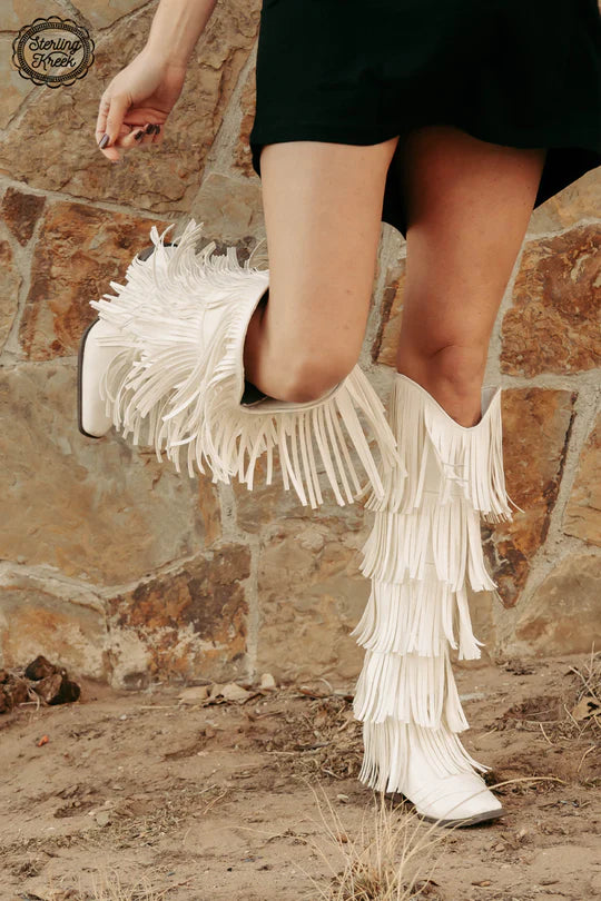 Frosted Fringe Boots