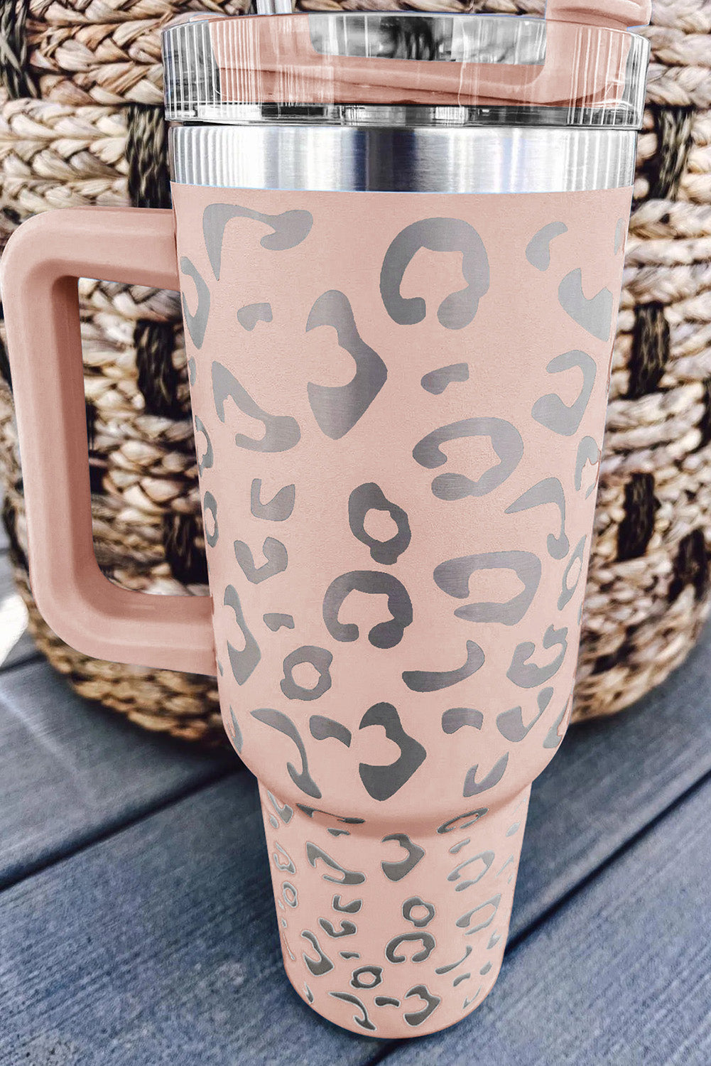 Pink Leopard Spotted 304 Stainless Double Insulated Cup 40oz