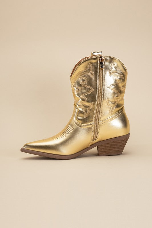 GOLD WESTERN BOOTIES