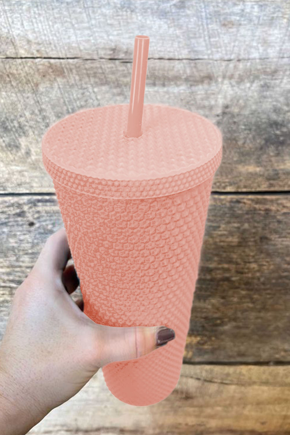 Red Reusable Matte Diamond Tumbler Cup 24oz