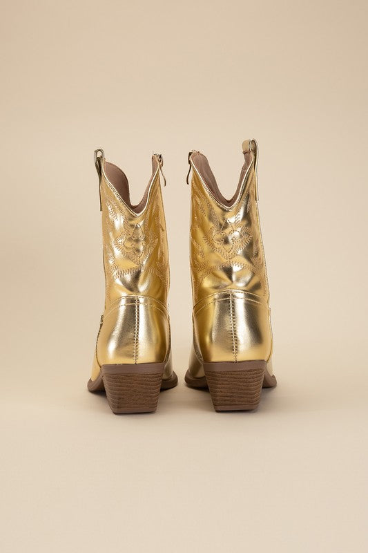 GOLD WESTERN BOOTIES