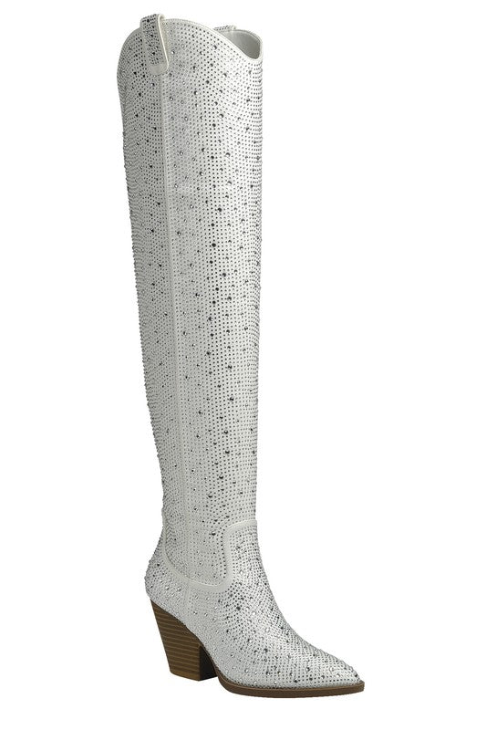 RIVER (KNEE HIGHS) RHINESTONE BOOTS