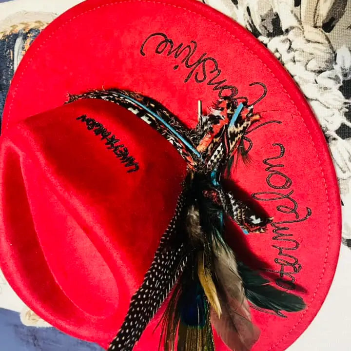 Watermelon Moonshine Burned Rancher Hat