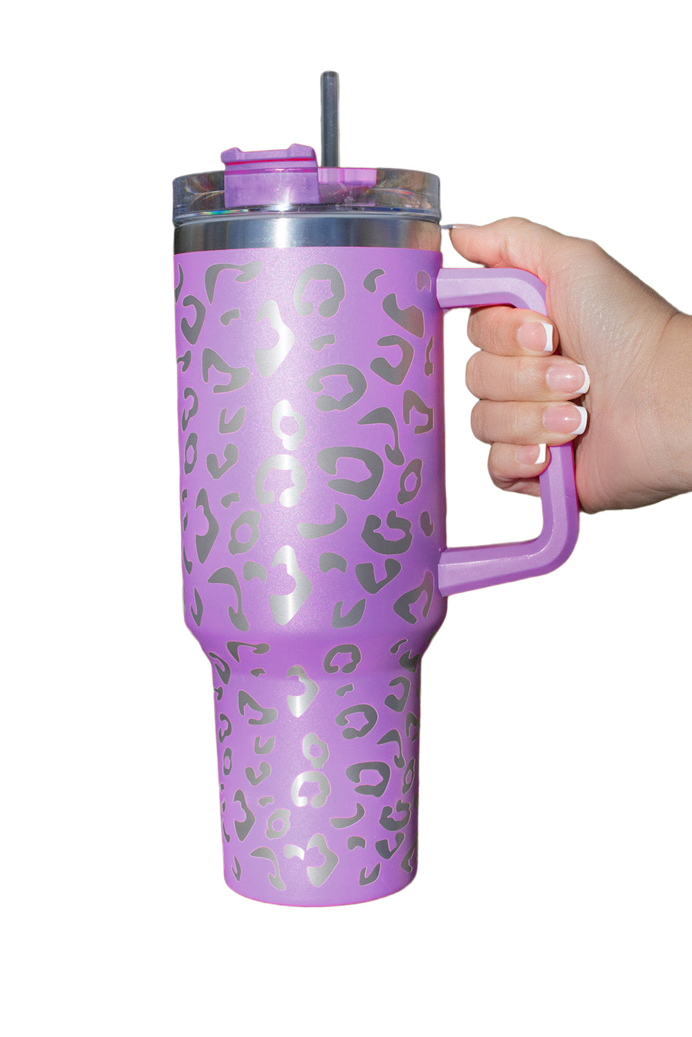 Purple Leopard Spotted 304 Stainless Double Insulated Cup 40oz