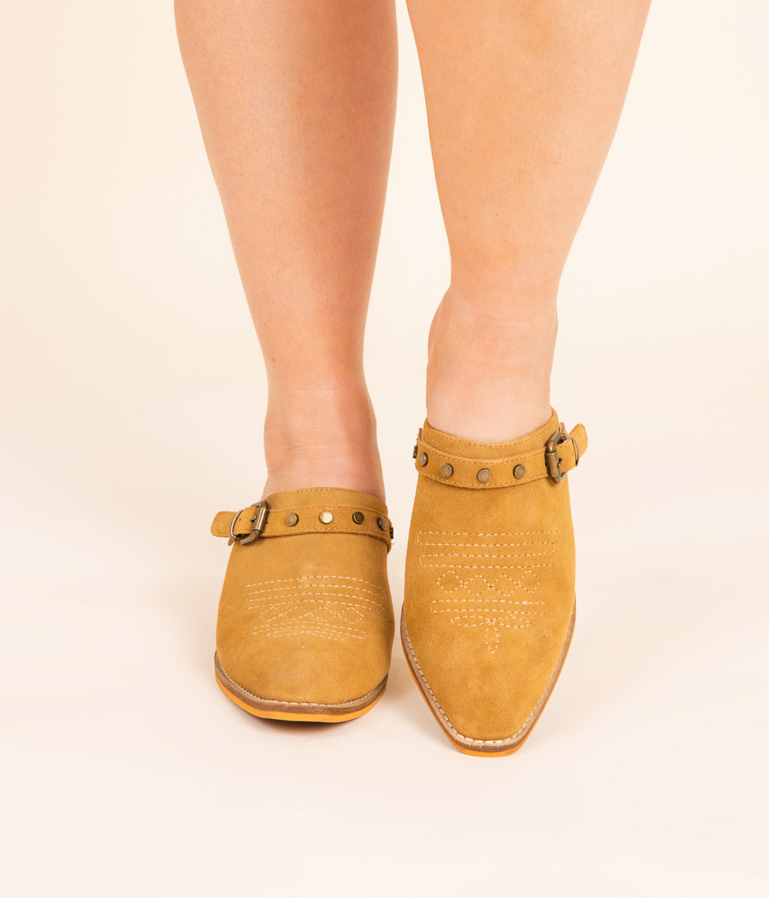 Drancy Western Mule in Tan