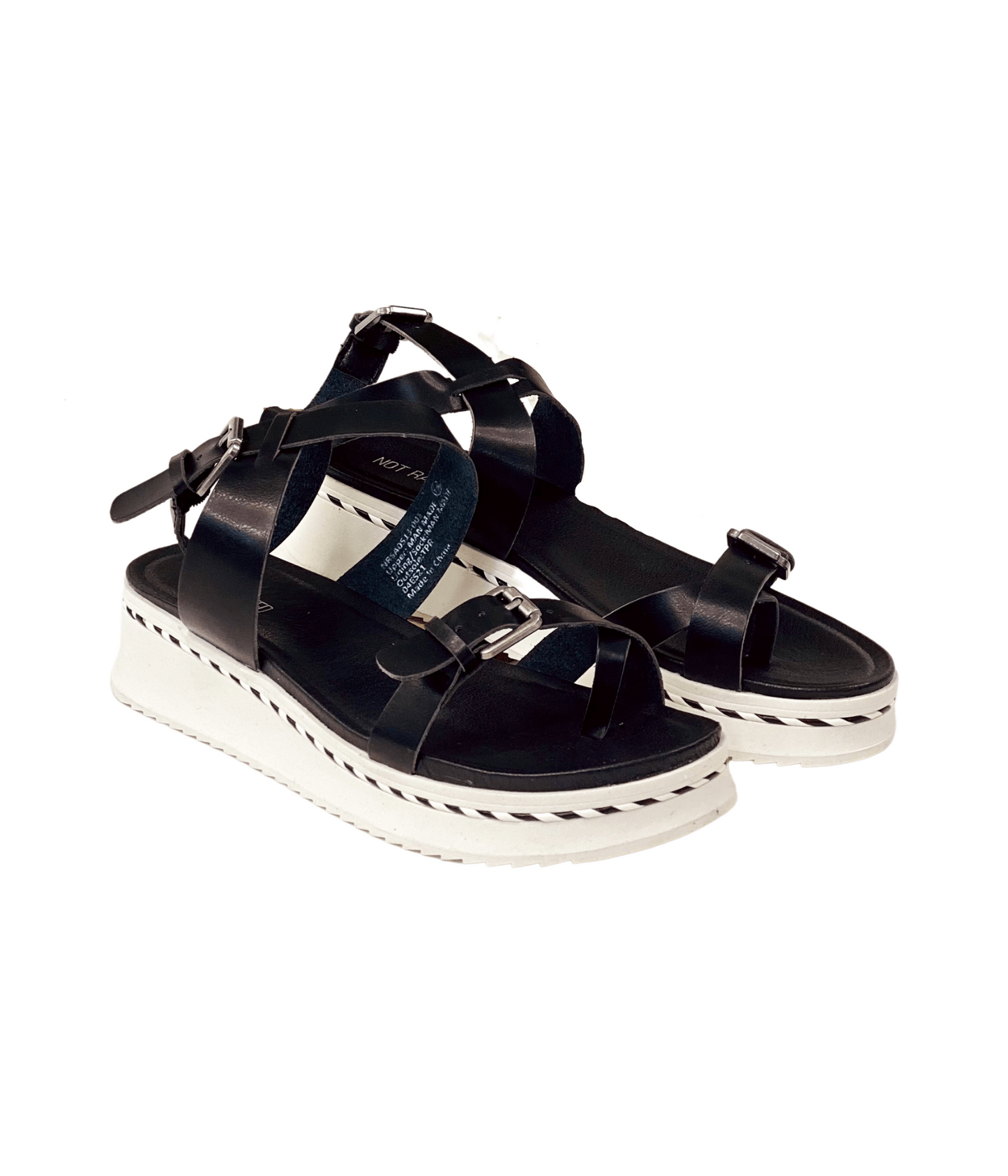 Enna Sandal in Black - Rural Haze