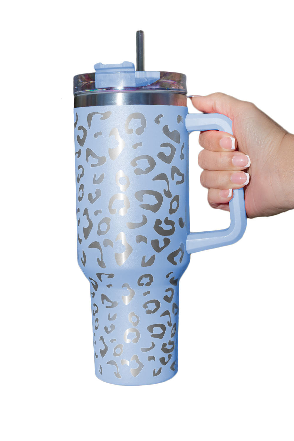 Sky Blue Leopard Spotted 304 Stainless Double Insulated Cup 40oz