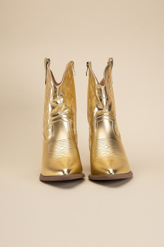 GOLD WESTERN BOOTIES