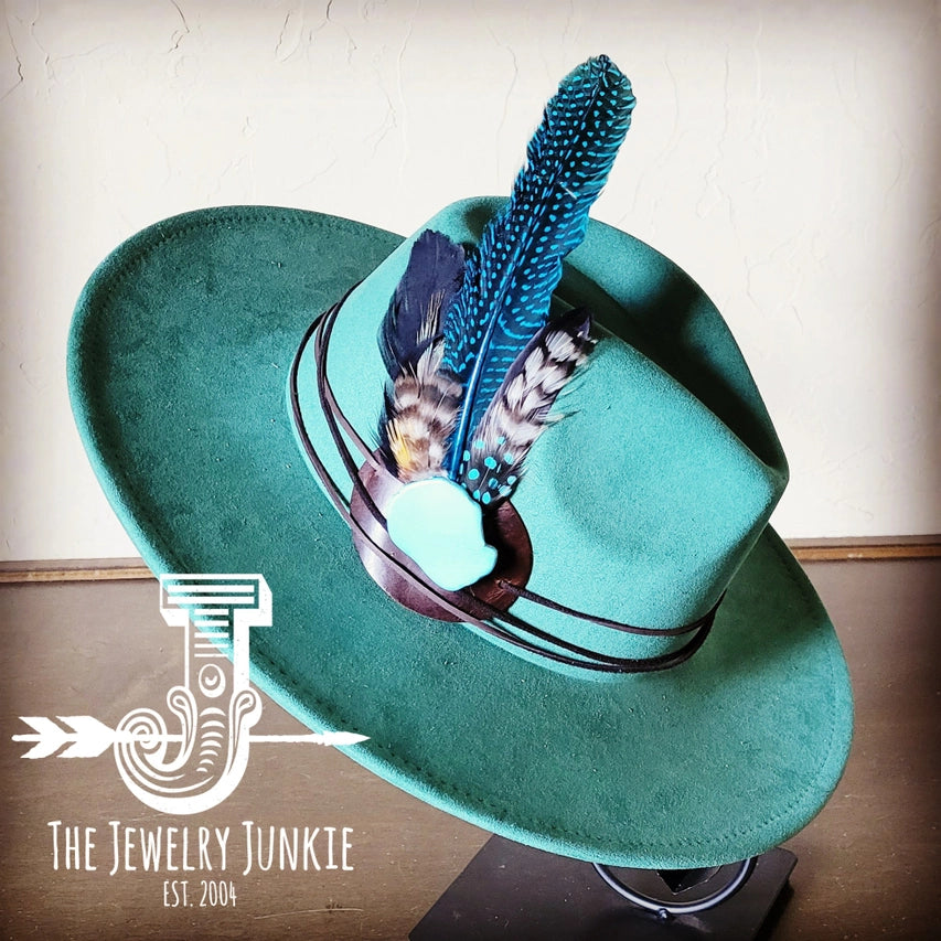 Boho Western Hat (Choice of Turquoise Hat Accent)