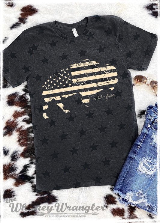 WILD AND FREE STAR TEE