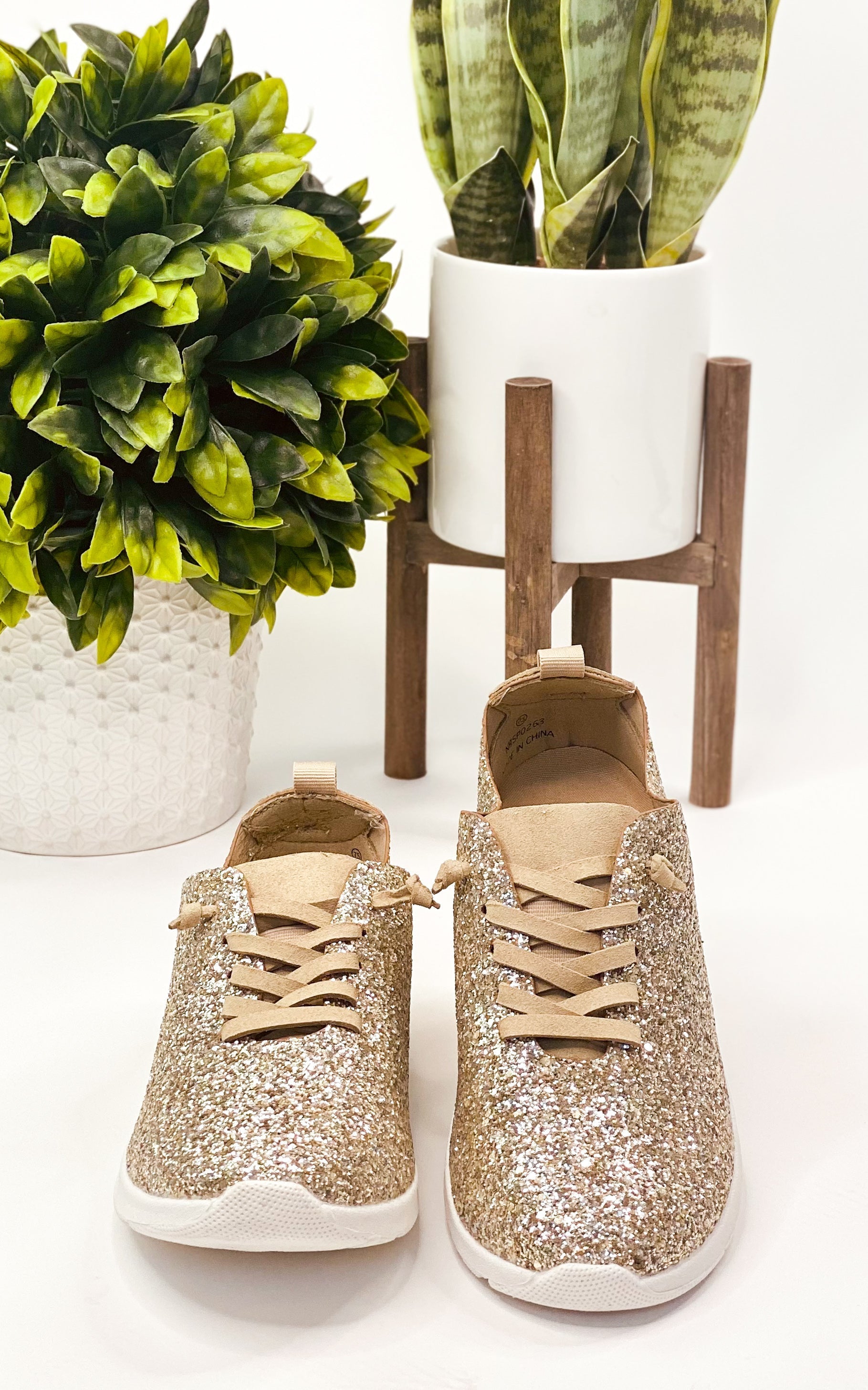 Not Rated Glitter Sneaker in Gold - Rural Haze