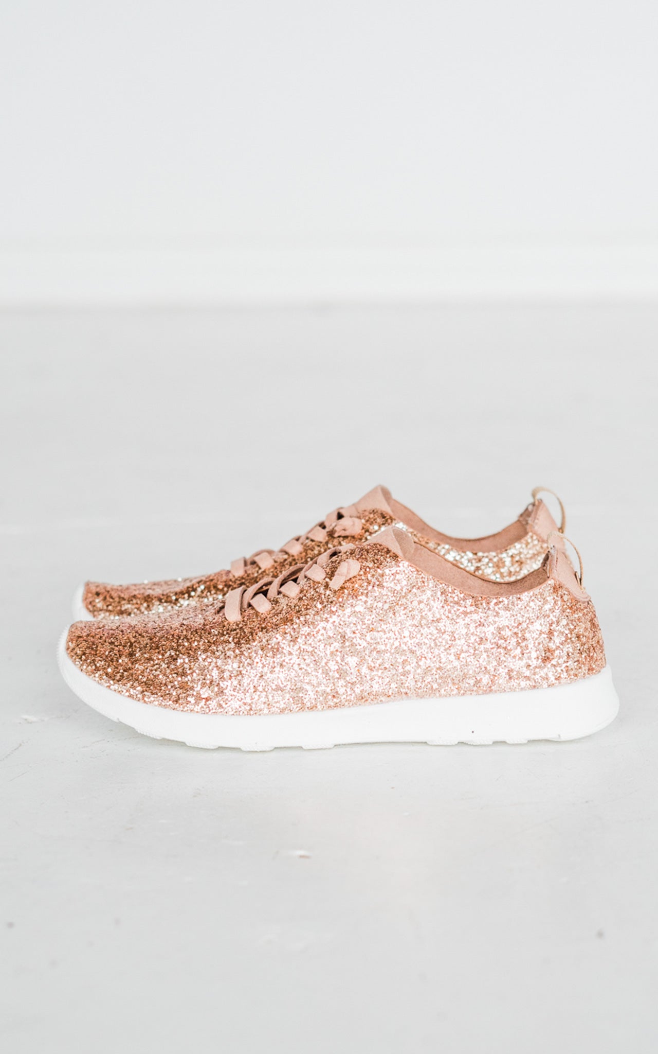 Not Rated Glitter Sneaker in Rose Gold - Rural Haze