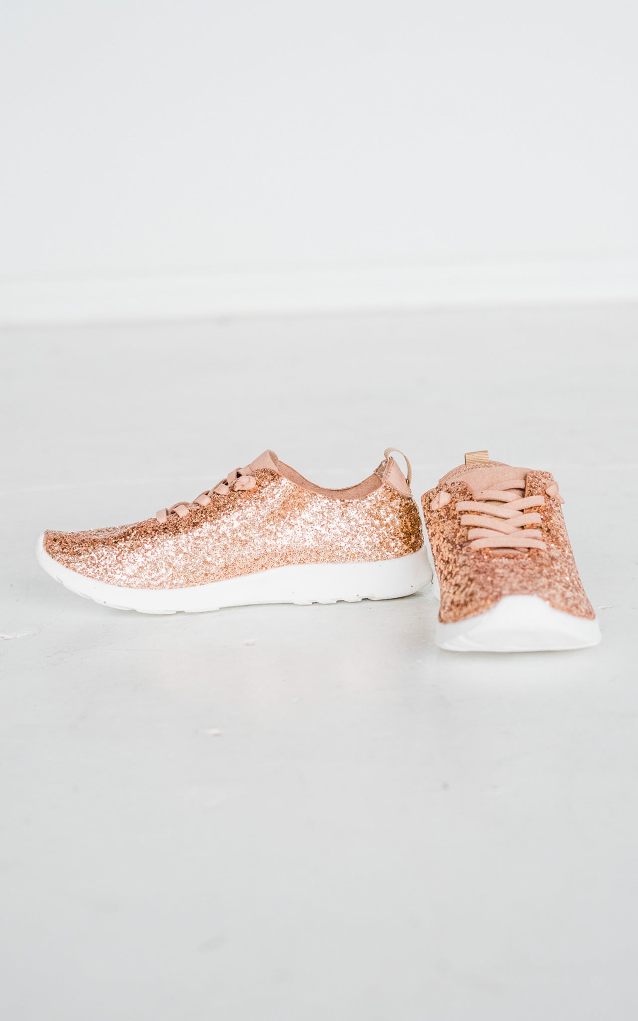 Not Rated Glitter Sneaker in Rose Gold - Rural Haze