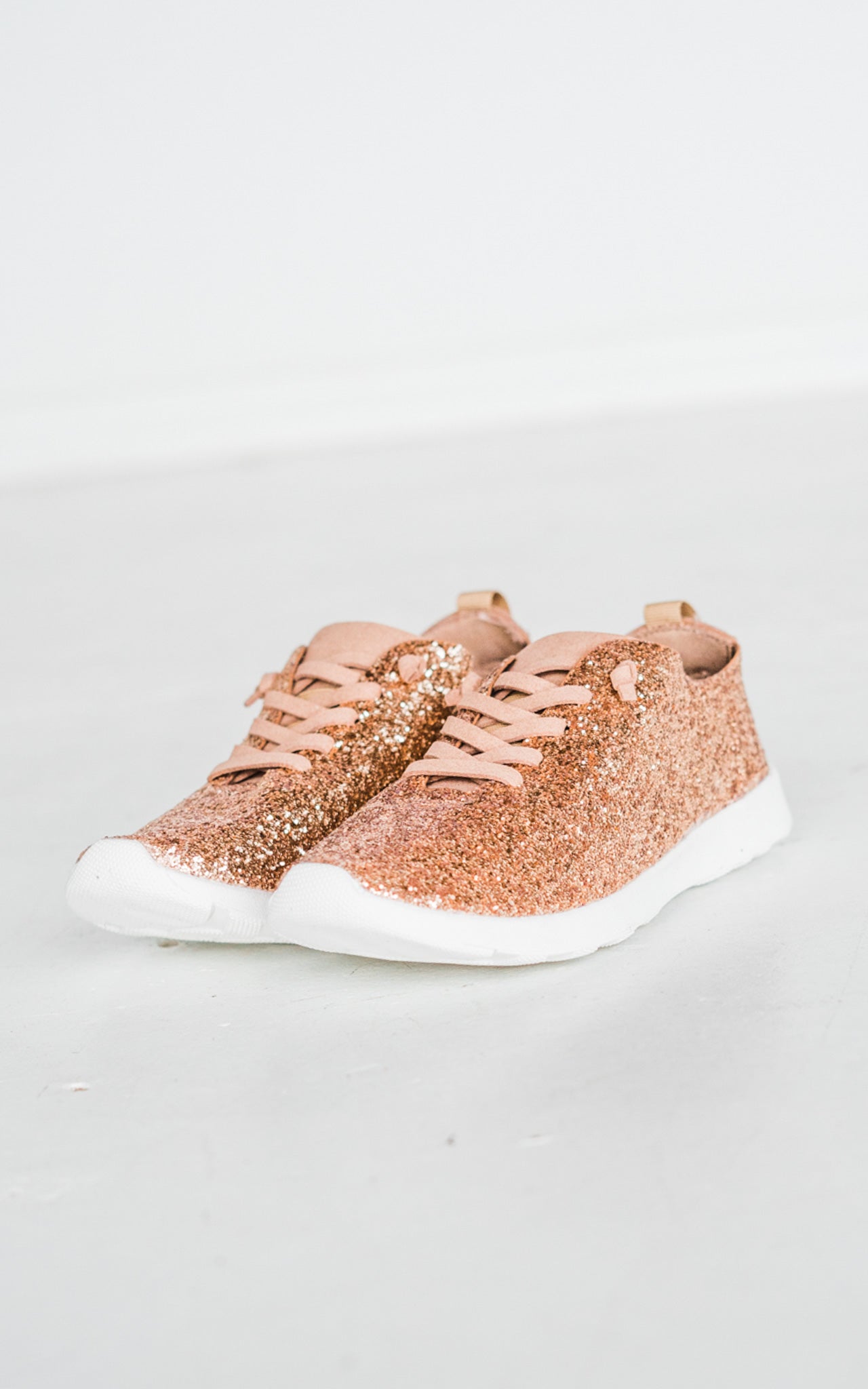 Not Rated Glitter Sneaker in Rose Gold - Rural Haze