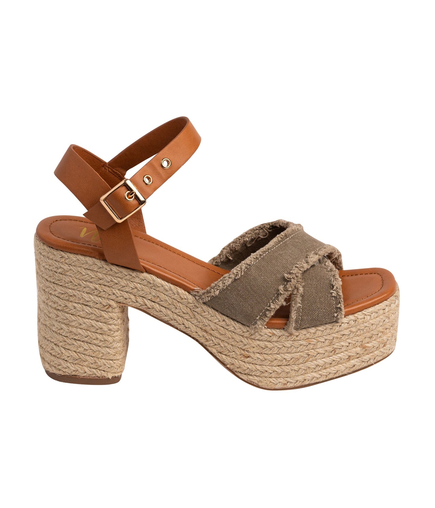 Nana Platform Sandals in Khaki