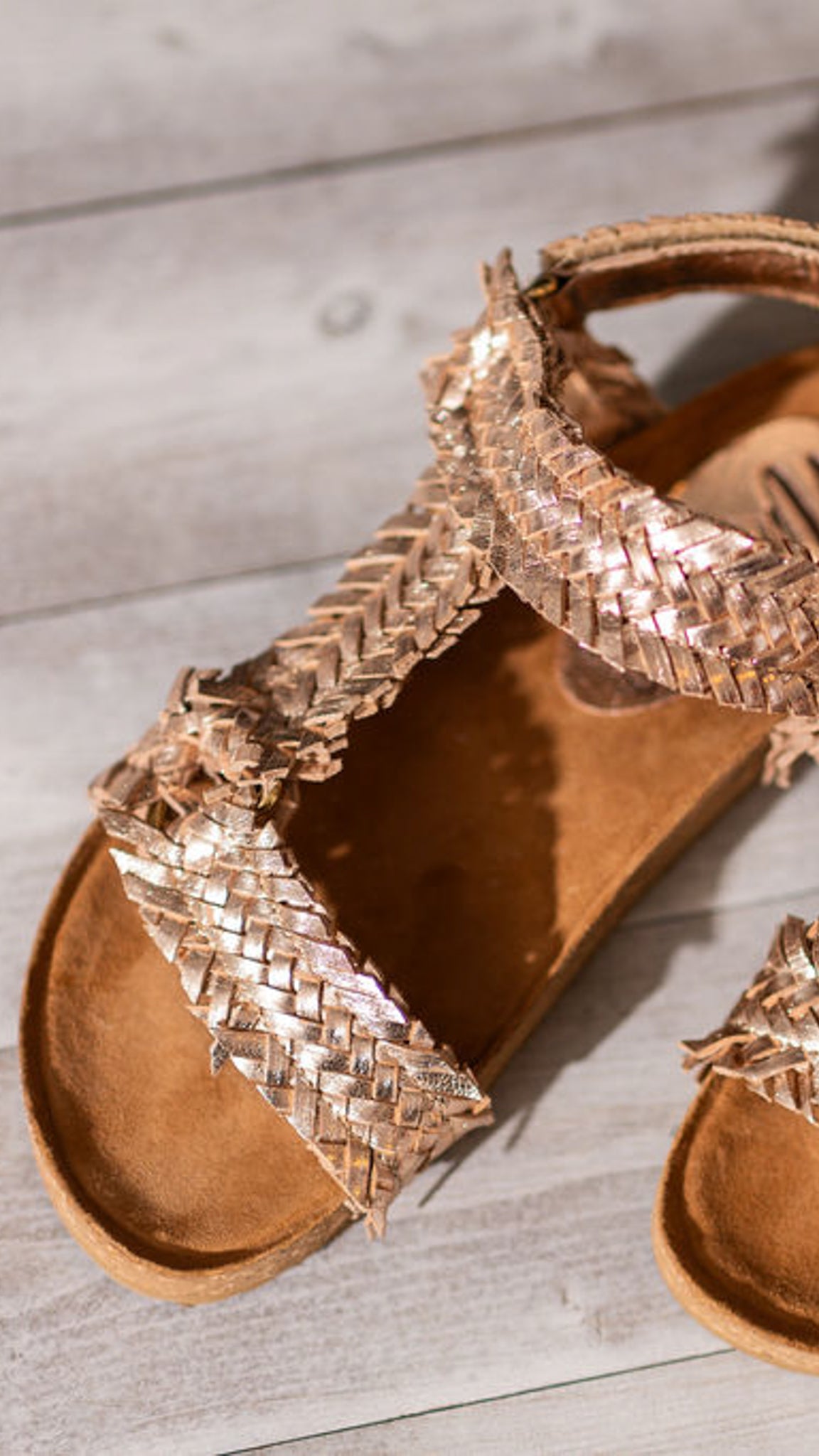 River Dance Woven Sandal in Champagne