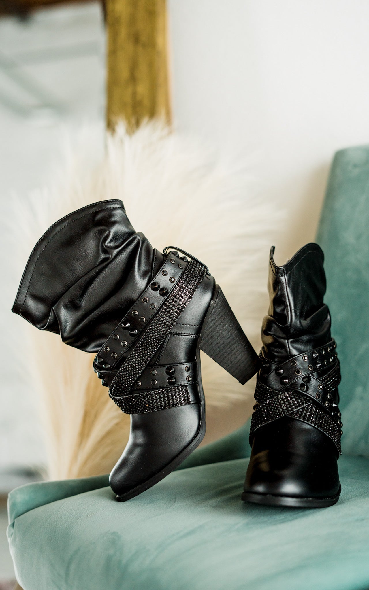 Short Change Booties in Black - Rural Haze