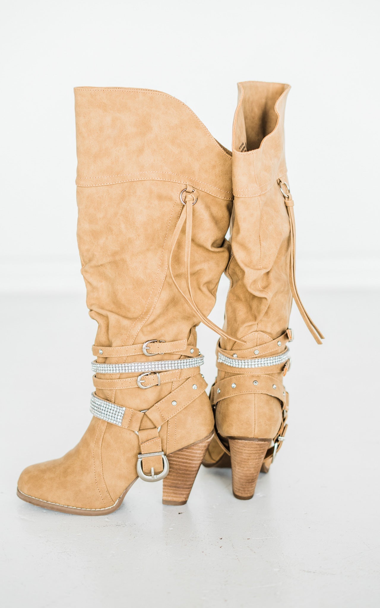 Stacey Boots in Nude - Rural Haze