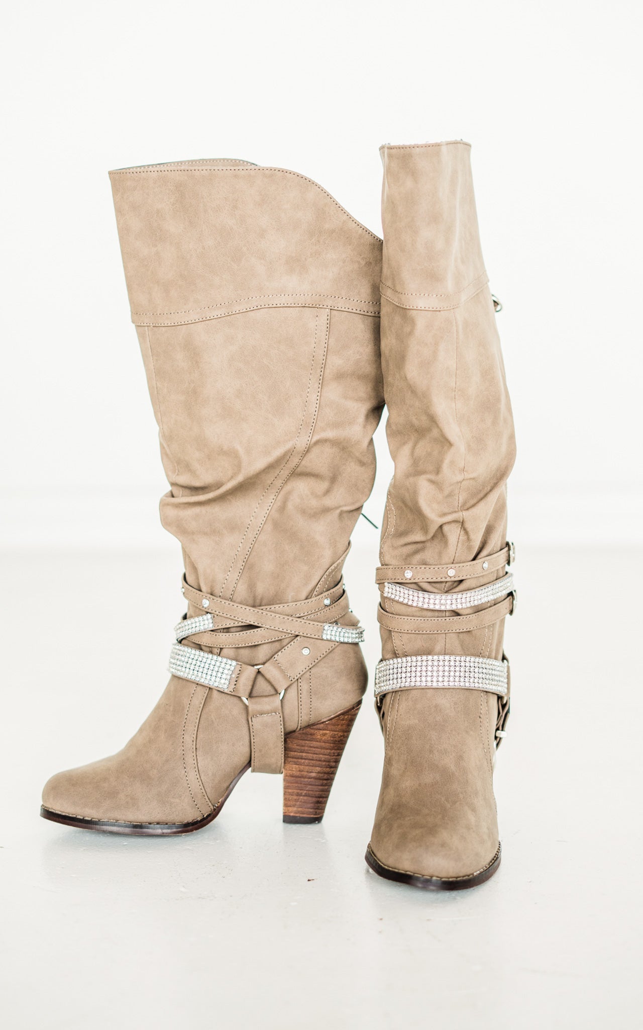 Stacey Boots in Taupe - Rural Haze