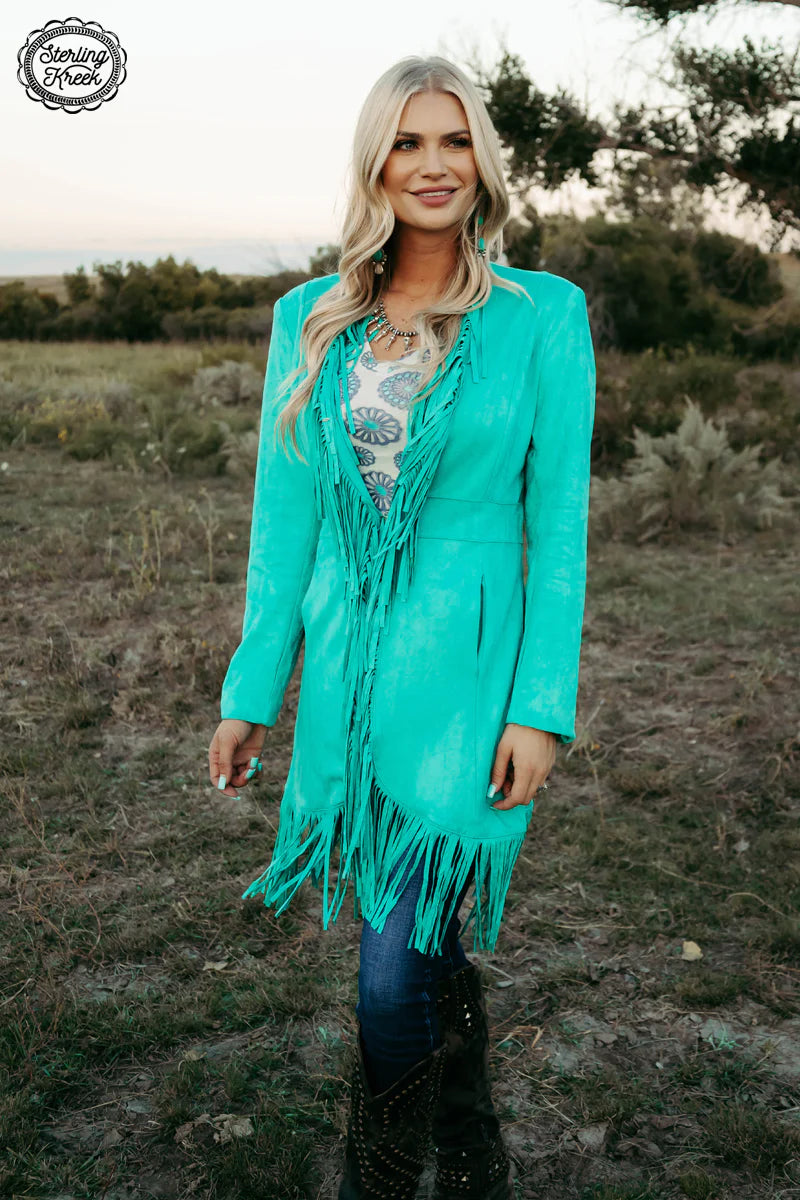 SCOTTSDALE SUEDE JACKET (TURQUOISE)