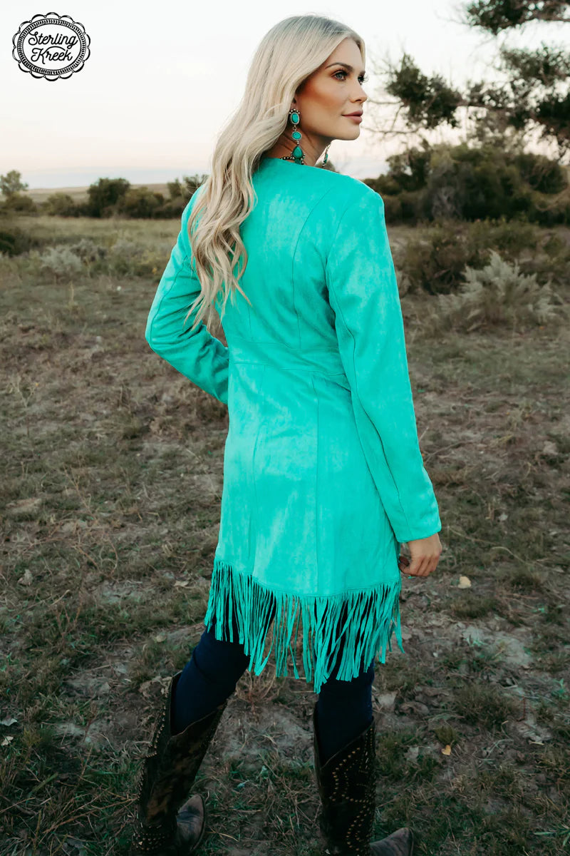 SCOTTSDALE SUEDE JACKET (TURQUOISE)