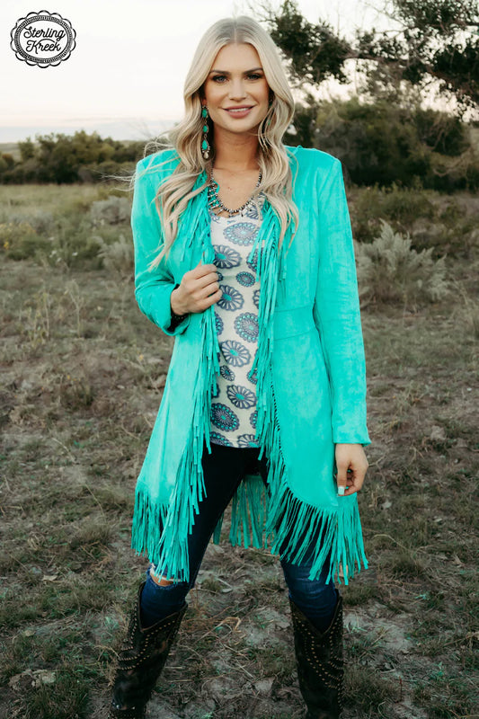 SCOTTSDALE SUEDE JACKET (TURQUOISE)